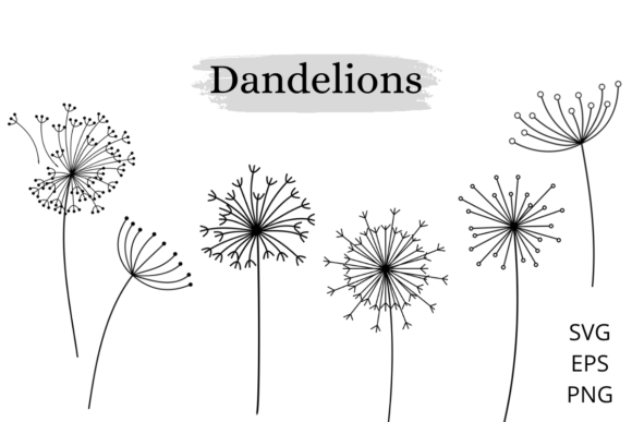 6 Dandelion Flower Illustrations: Versatile Design Assets
