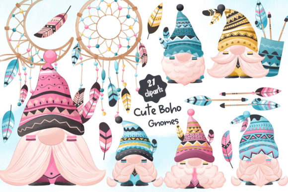 Adorable Cute Tribal Gnome Illustrations for Creative Projects