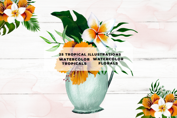 Bring Paradise to Your Projects with Watercolor Tropical Illustrations