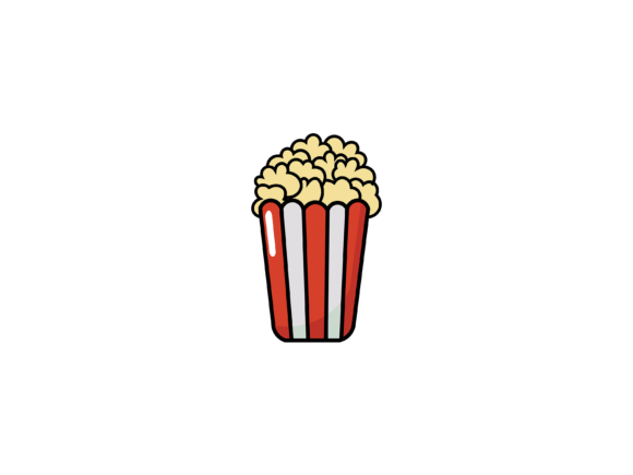 Bringing the Big Screen Home: Cinema Popcorn Illustrations Design