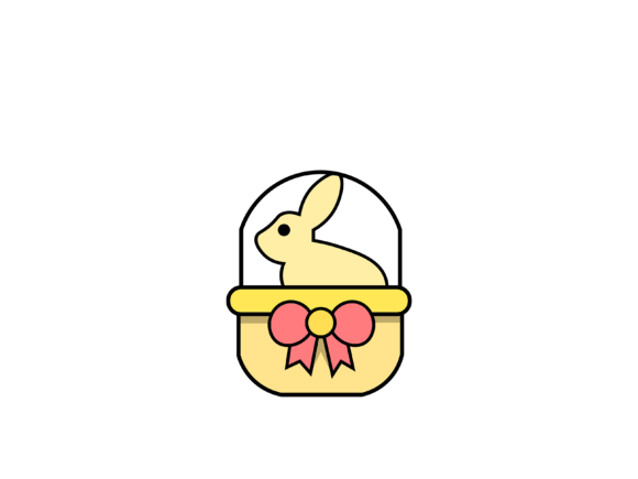Charming Easter Bunny Bucket Illustrations for Creative Projects