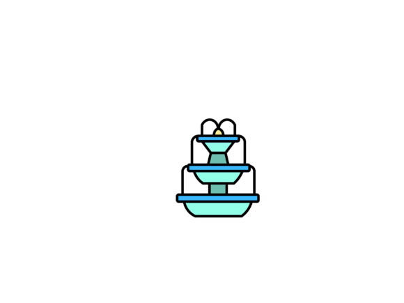 Spring Water Fountain Illustrations: Fresh Design Assets